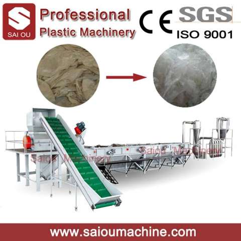 Recycling Waste Plastic PE PP Film Hard Bottles Washing Line Waste Plastic Recycling Machine